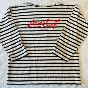 *sharewith Breton Stripe Love Surf Montauk Navy and White Striped‎ Tunic Size M